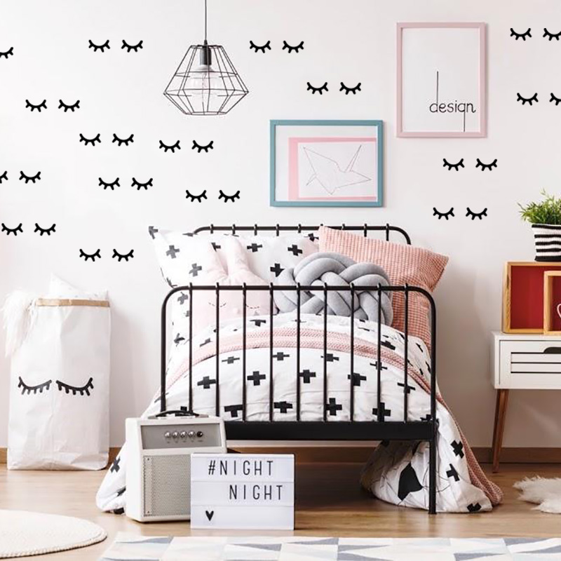 Kids Room Decoration  Eyelash  - Baby Girl Nursery Quotes 评论和价格