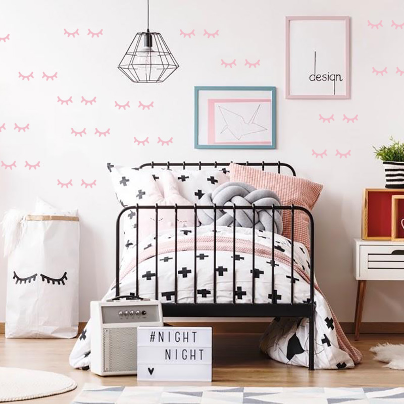 Kids Room Decoration  Eyelash  - Baby Girl Nursery Quotes 评论和价格