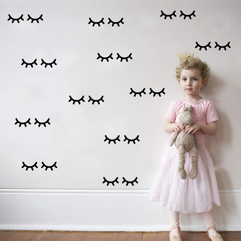 Kids Room Decoration  Eyelash  - Baby Girl Nursery Quotes 评论和价格