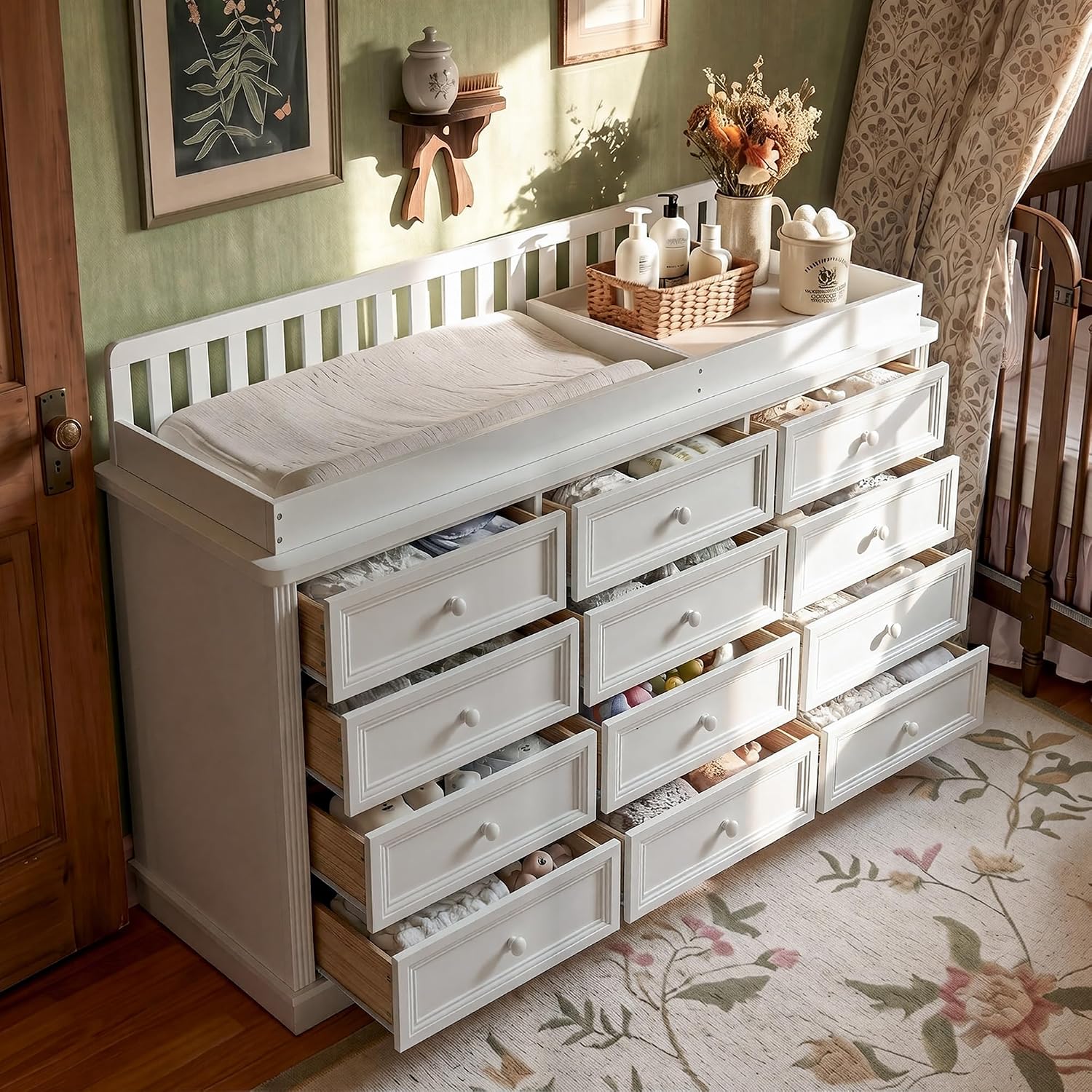 Baby Changing Table Dresser, 1 - Baby Nursery Table 评论和价格