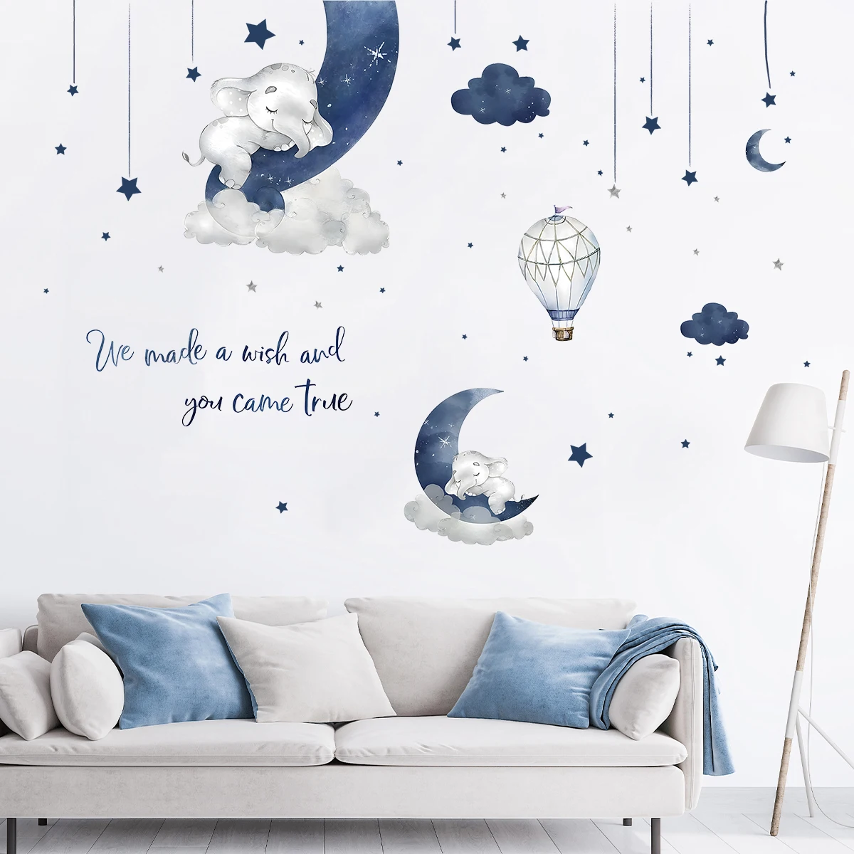1Pc Cartoon Animal Elephant Wa - Baby Girl Nursery Quotes 评论和价格