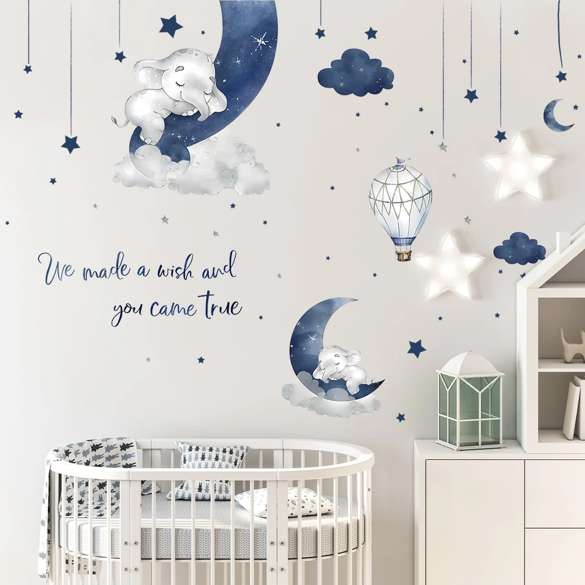 1Pc Cartoon Animal Elephant Wa - Baby Girl Nursery Quotes 评论和价格