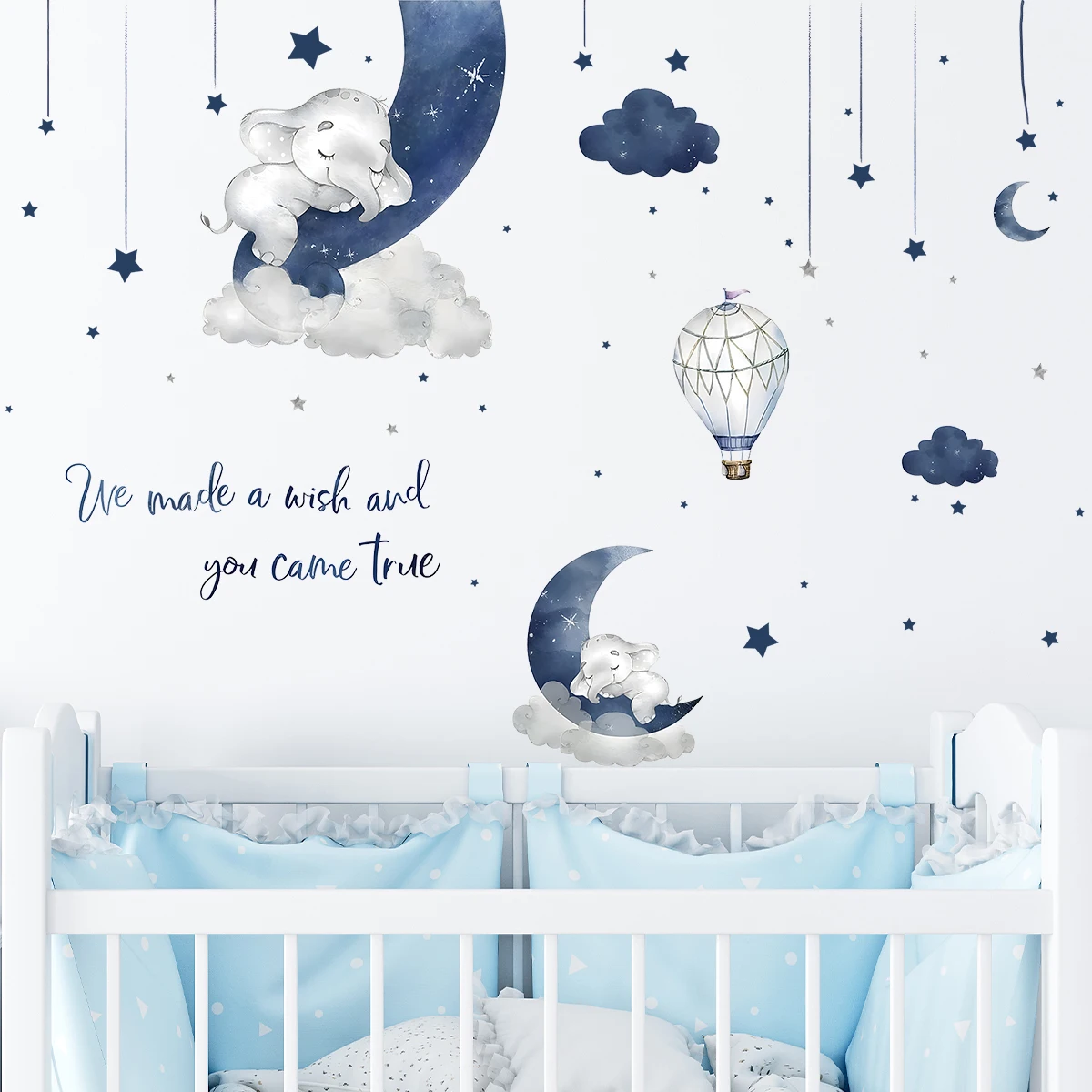 1Pc Cartoon Animal Elephant Wa - Baby Girl Nursery Quotes 评论和价格