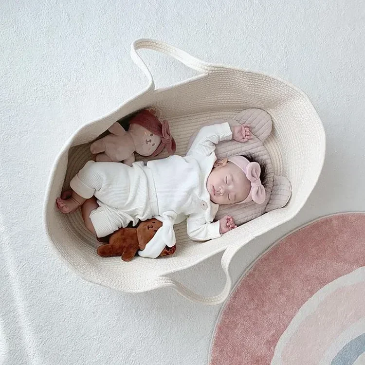 Portable Baby Moses Basket Car - Baby Nursery Basket 评论和价格