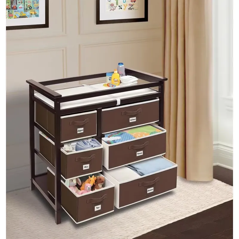 Modern Wooden Baby Dresser wit - Baby Nursery Basket 评论和价格