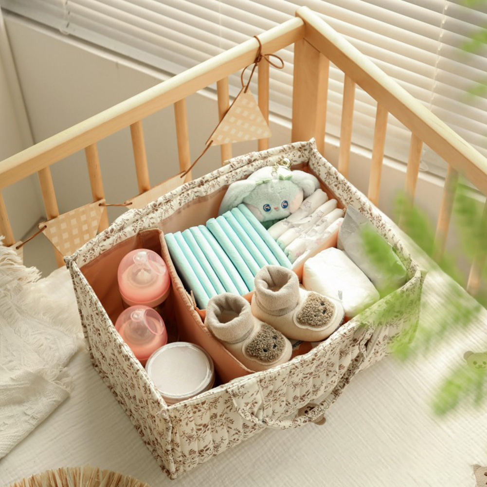 Floral Diaper Caddy Organizer  - Baby Nursery Basket 评论和价格