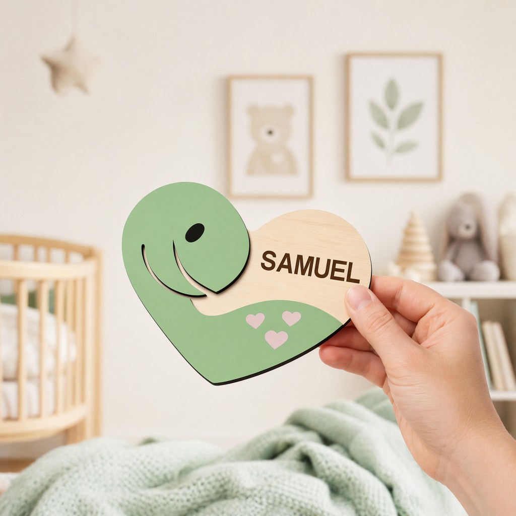 Custom Heart‑Shaped Whale Baby - Baby Nursery Ocean Theme 评论和价格