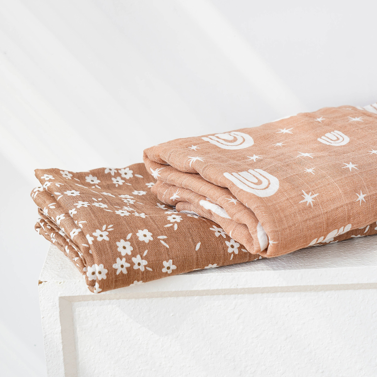 120x110cm 2 Layers Baby Muslin - Swaddle Blanket Muslin 评论和价格
