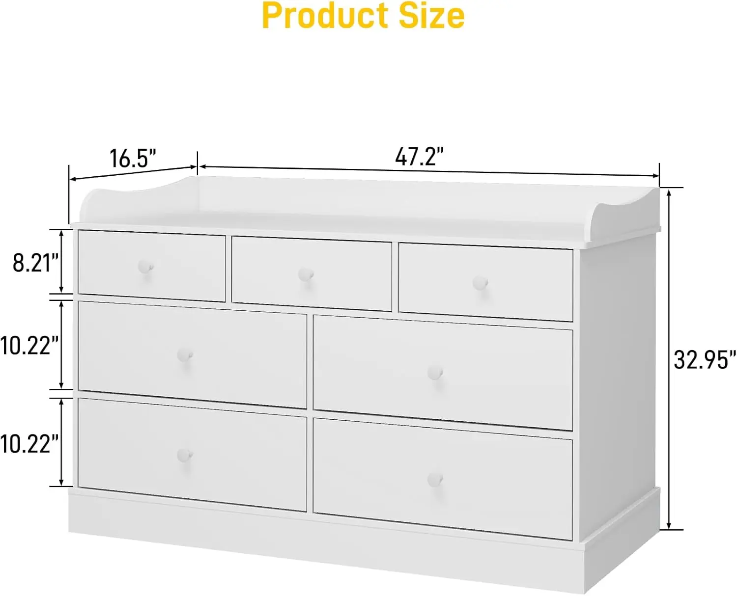 Kids Dresser Cabinet with 7 Dr - Baby Nursery Table 评论和价格