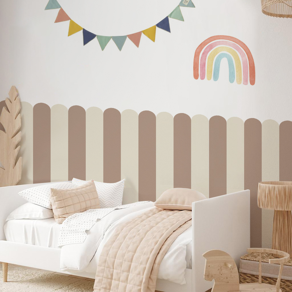 Multicolor Vertical Striped Ar - Baby Nursery Wall 评论和价格