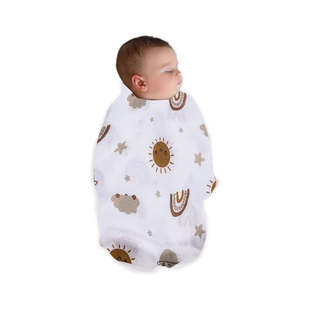120x110cm Bamboo Cotton Baby M - Swaddle Blanket Muslin 评论和价格