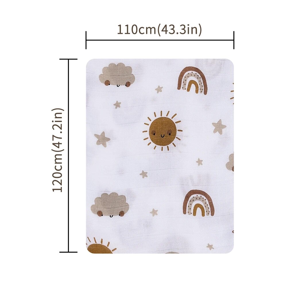120x110cm Bamboo Cotton Baby M - Swaddle Blanket Muslin 评论和价格