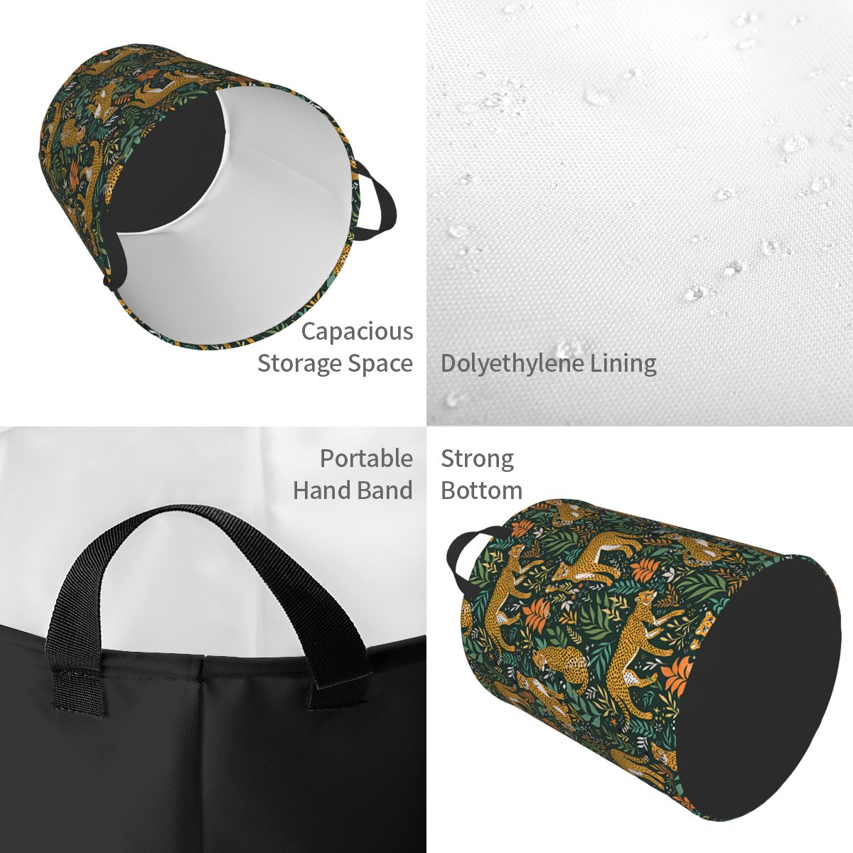 Jungle Cheetahs Pattern Laundr - Laundry Hamper Nursery 评论和价格